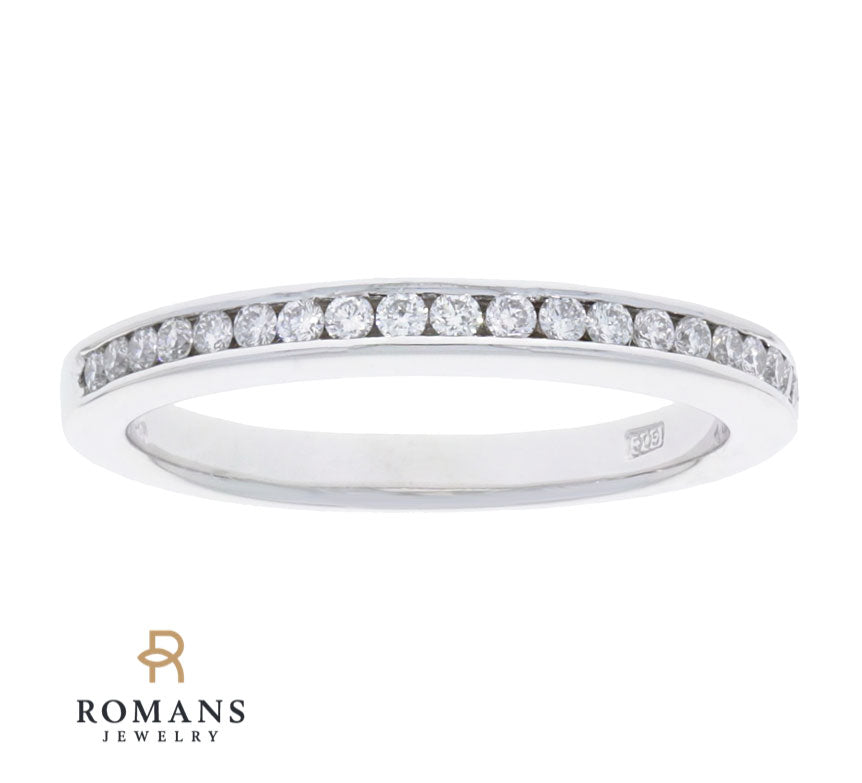 Diamond Channel Band 14K White Gold .24CTW