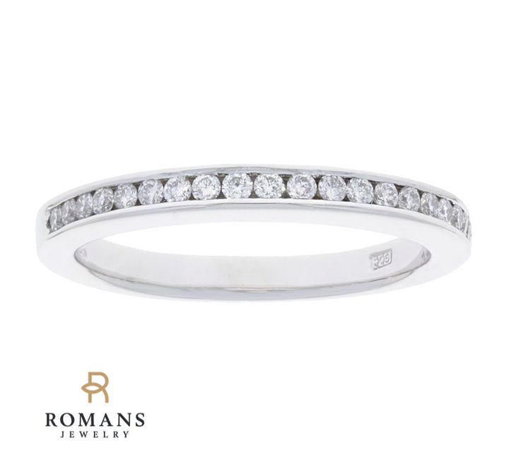 Diamond Channel Band 14K White Gold .24CTW
