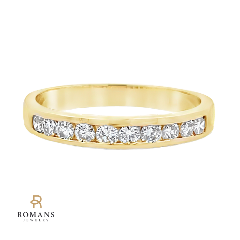 Diamond Channel Set Band 14K Yellow Gold .44 CTW