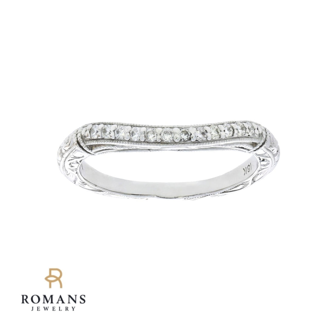 Diamond Curve Band 18K White Gold .21CTW