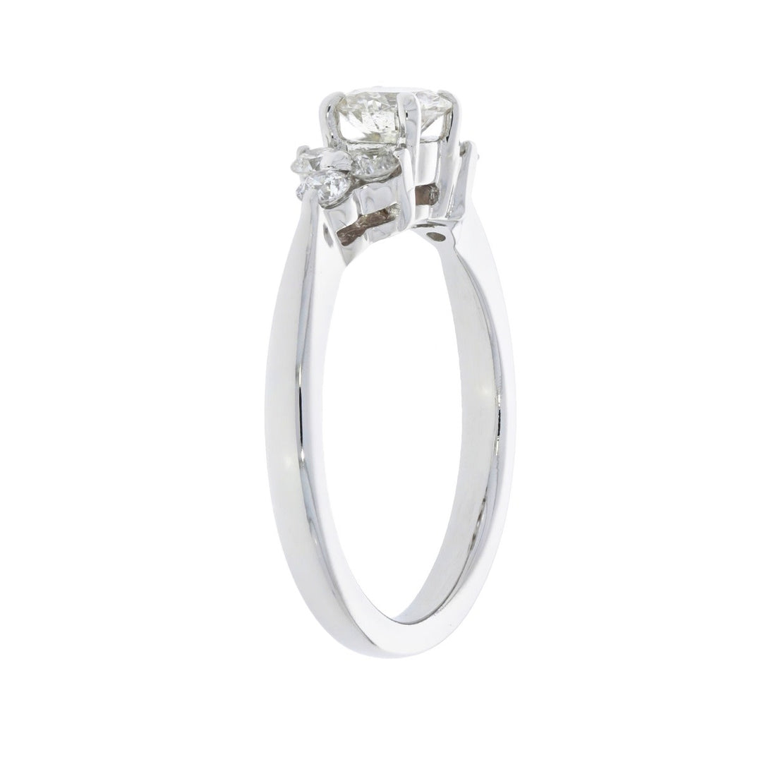 Diamond Engagement Ring 14K White Gold .48CT