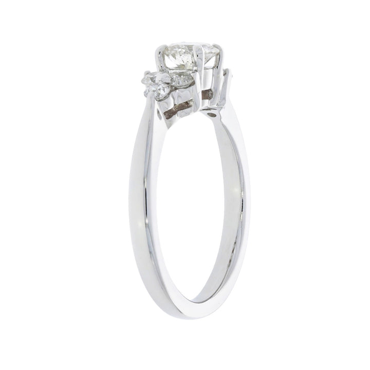 Diamond Engagement Ring 14K White Gold .48CT
