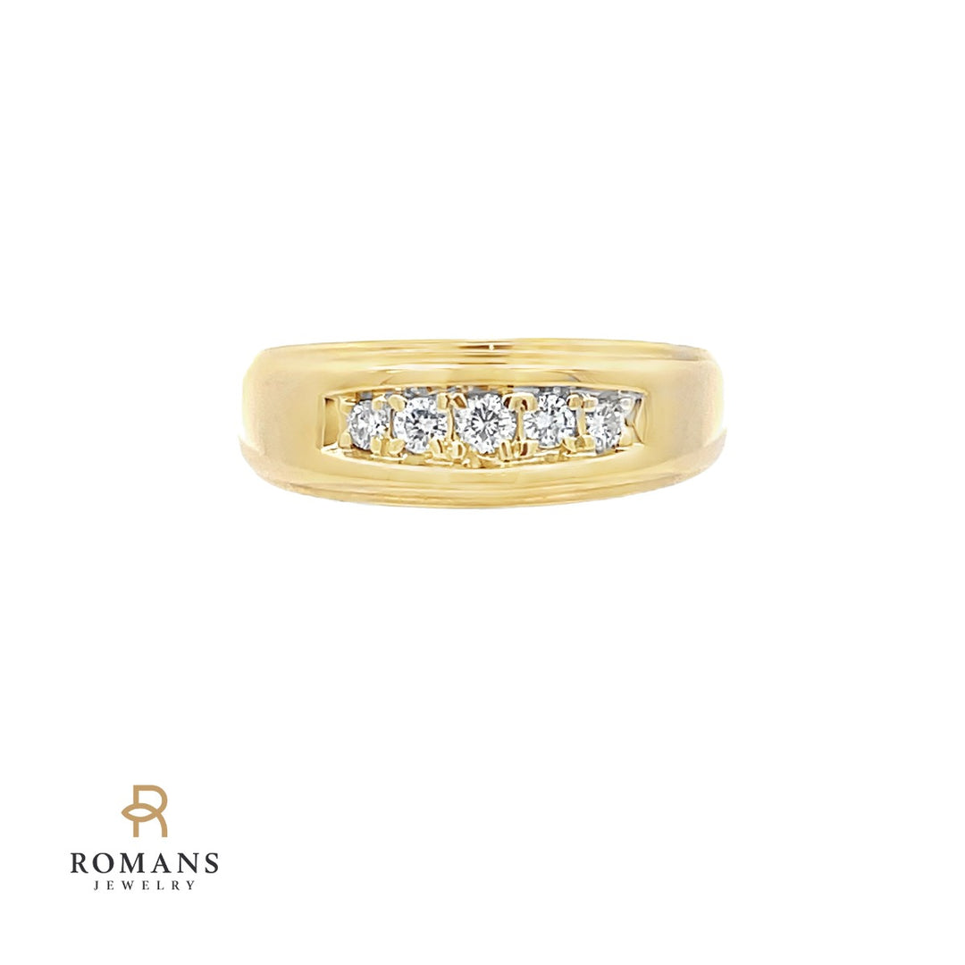 Diamond Men's Band 14K Yellow Gold .18 CTW