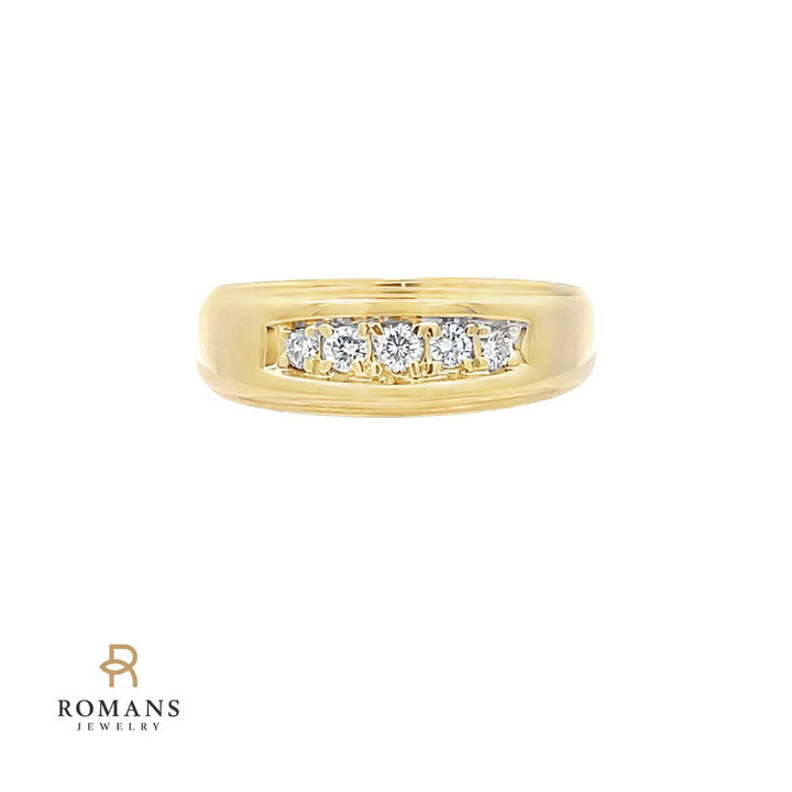 Diamond Men's Band 14K Yellow Gold .18 CTW