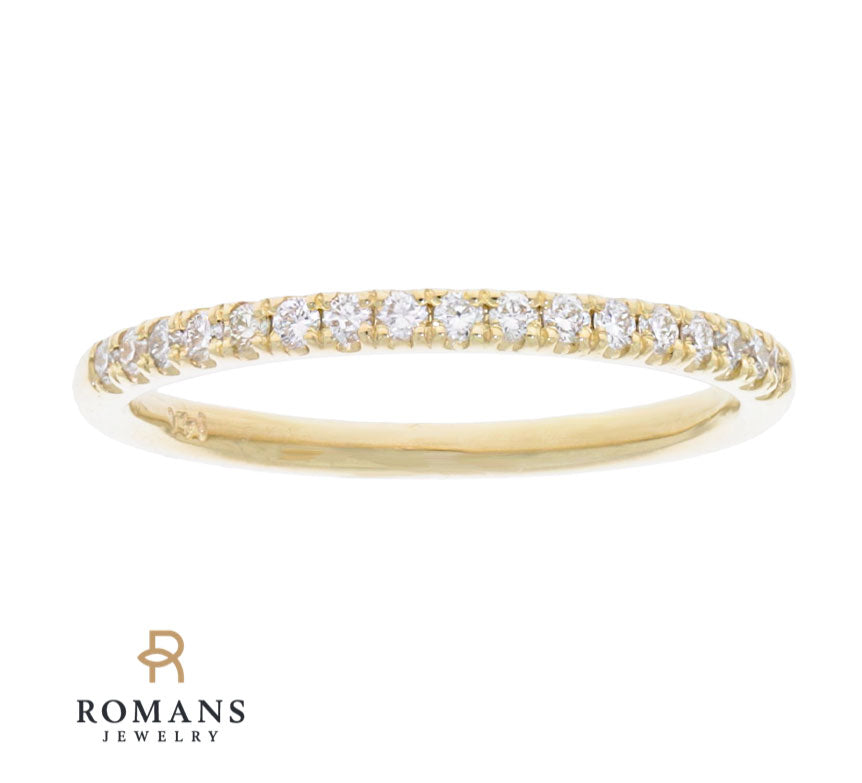 Diamond Wedding Band 14K Yellow Gold .19 CTW