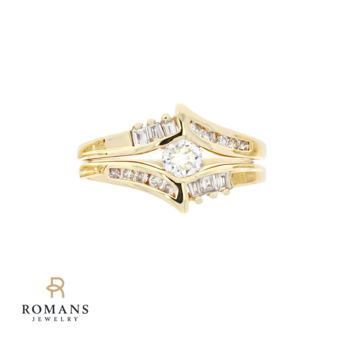 Diamond Wedding Ring 14K Yellow Gold .50 CT