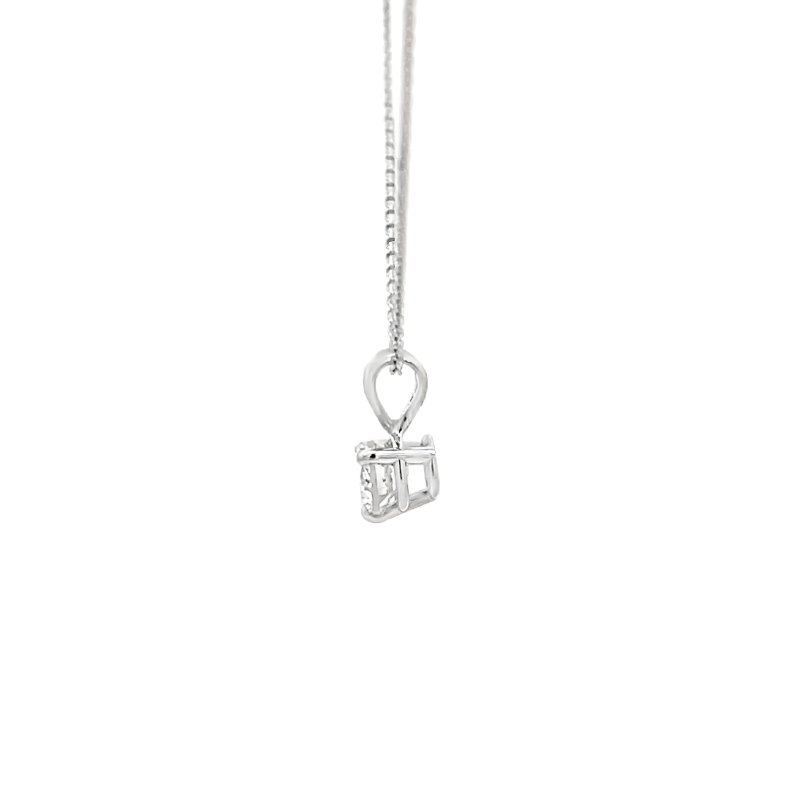 Round Diamond Pendant 14K White Gold .39CT
