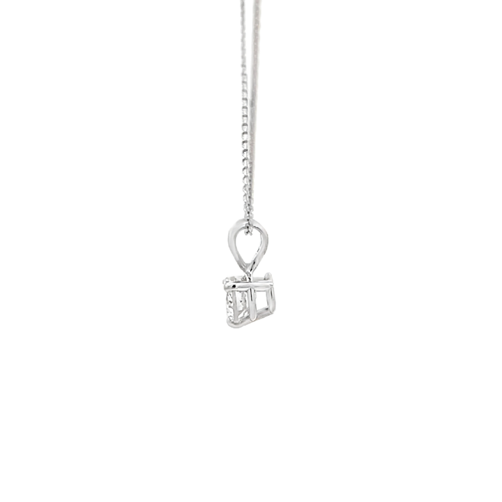 Round Diamond Pendant 14K White Gold .39CT