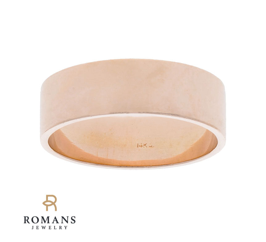 Flat 7MM Band 14K Rose Gold
