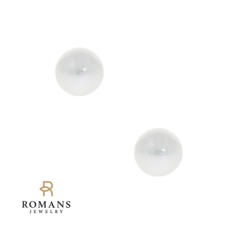Freshwater Pearl Stud 14K Yellow Gold 8MM