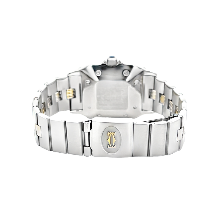 Cartier Santos Carree Godron Watch 18K Yellow & Stainless Steel