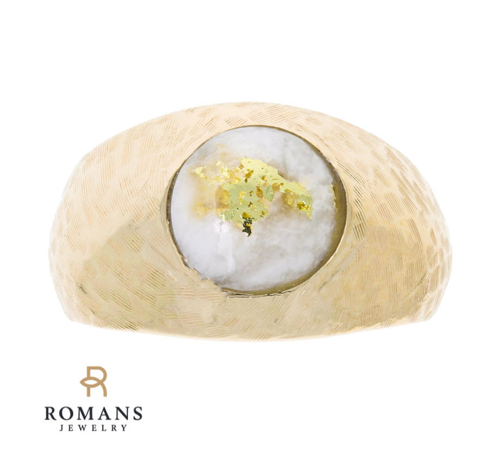 Gold In Quartz Ring 14K Yellow Gold