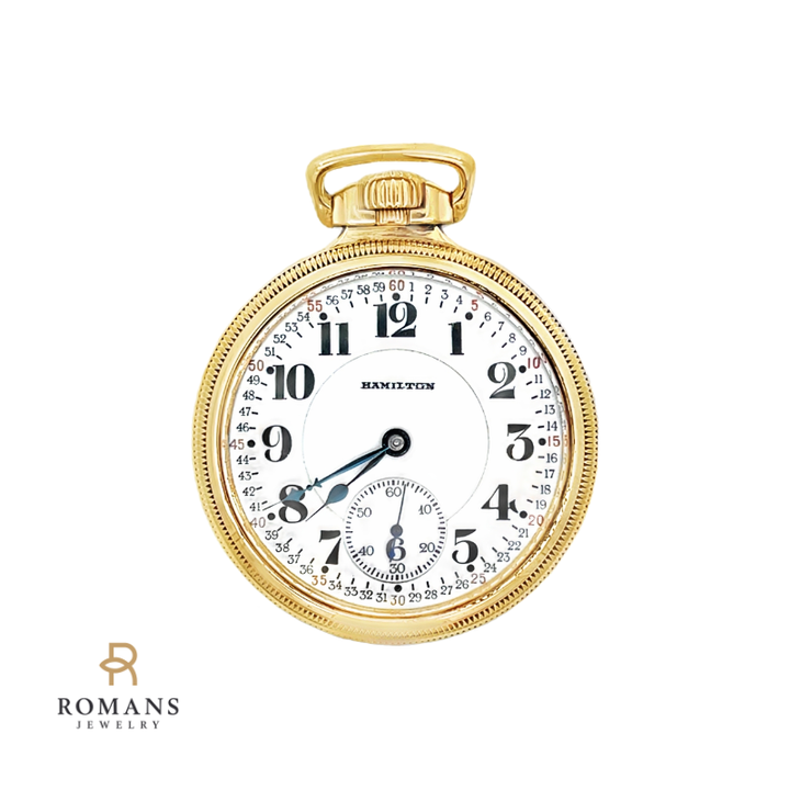 Hamilton 992 Montgomery Dial 10K Gold Filled Pocket Watch Size 16