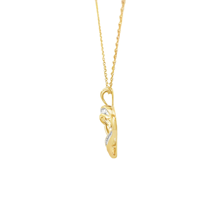Diamond Heart Pendant 14K Yellow Gold .27CTW