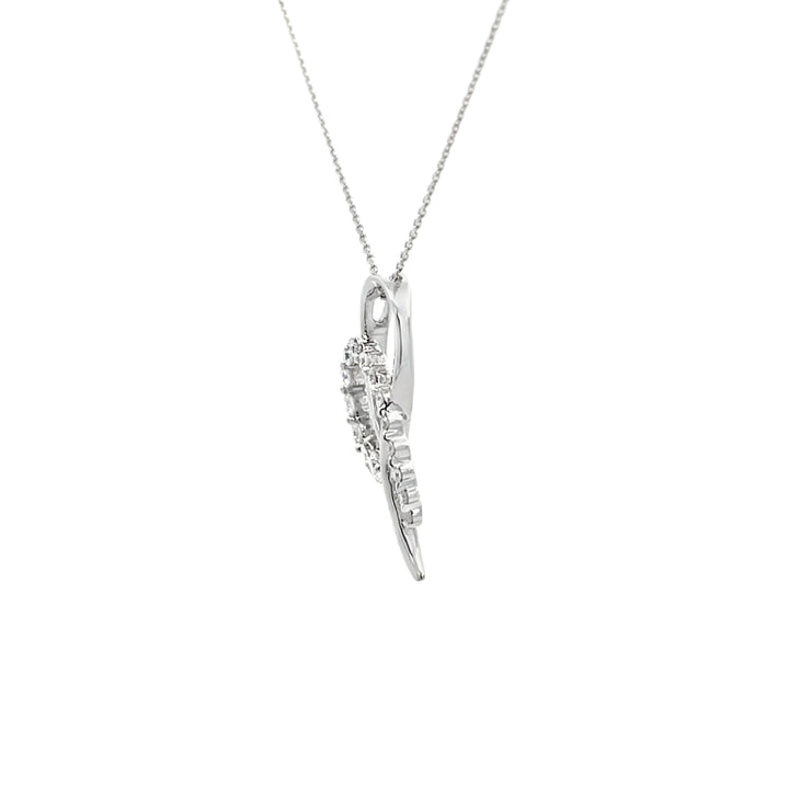 Heart Diamond Pendant 14K White Gold .42CTW
