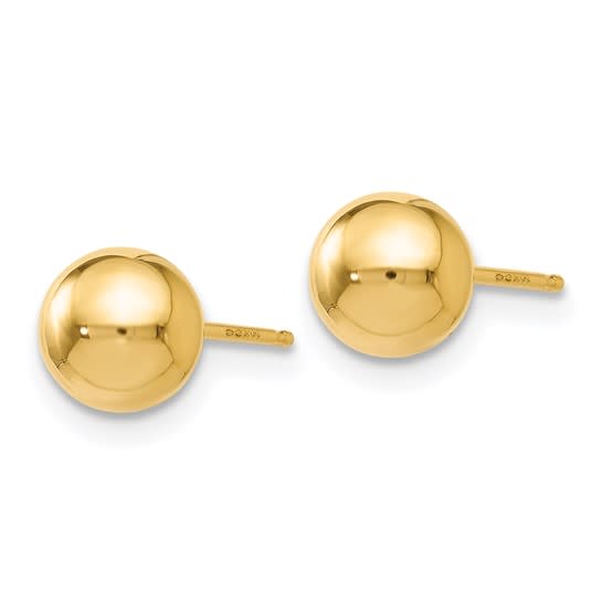 Leslie's 14K Polished 6MM Ball Post Earrings