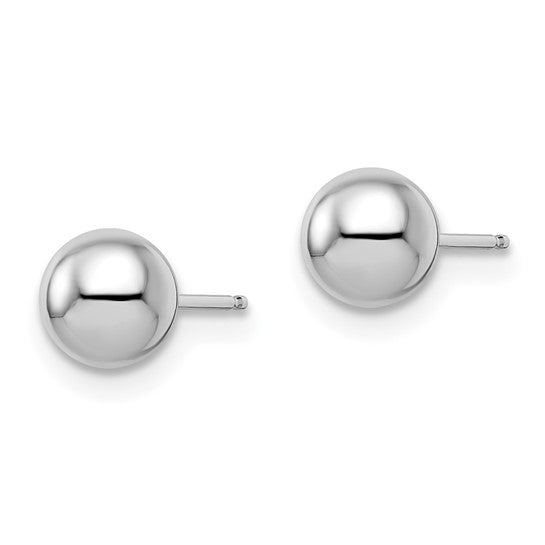 Leslie's 14K White Gold Polished 6mm Ball Post Earrings