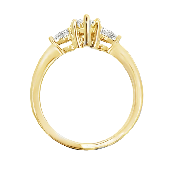 Marquise Diamond Engagement Ring 14K Yellow Gold 1.01CT