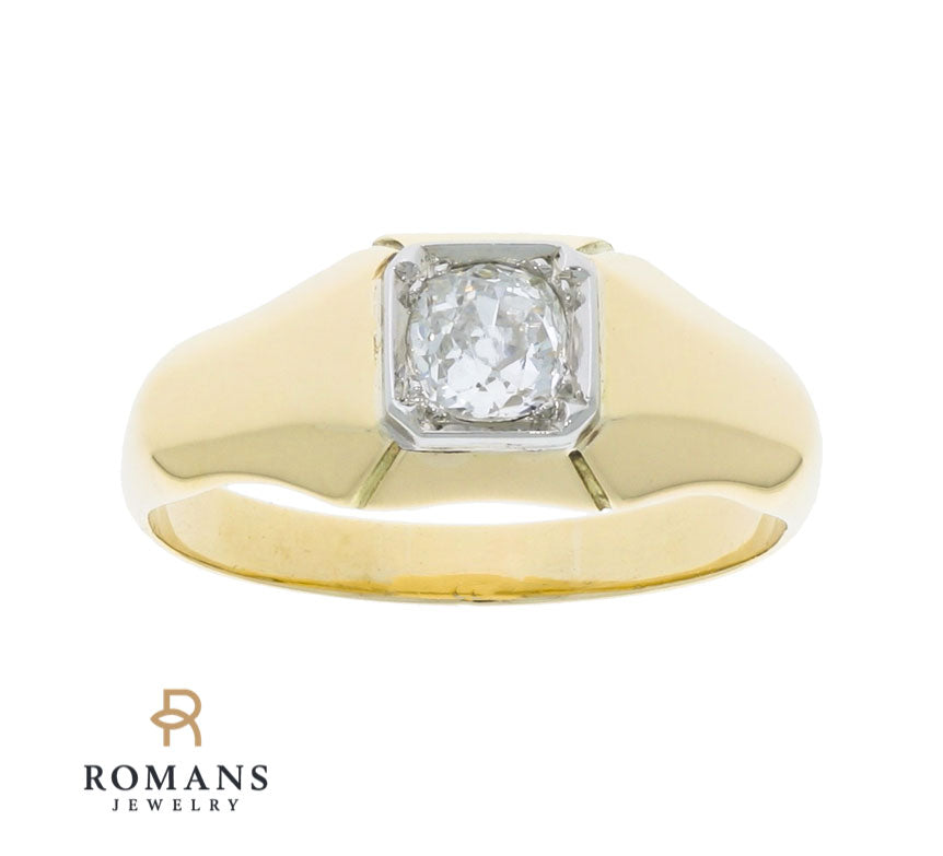 Men's Diamond Ring 14K Two Tone .29 CT