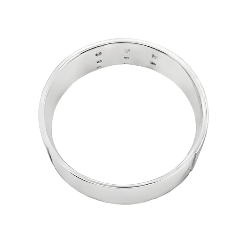 Men's Diamond Band 14K White Gold .09CT