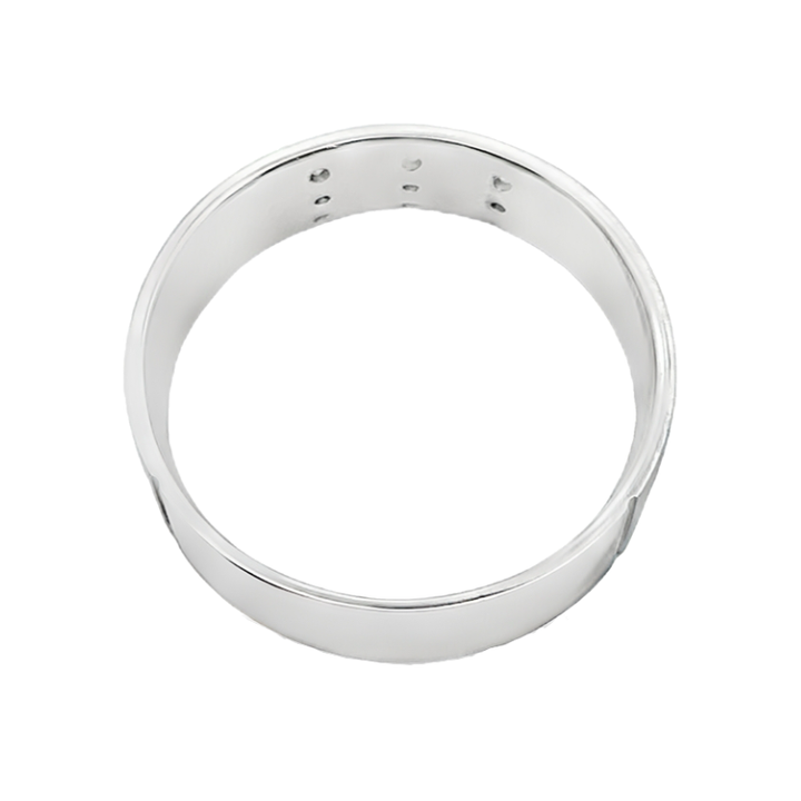 Men's Diamond Band 14K White Gold .09CT