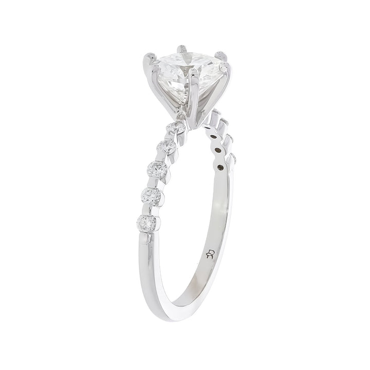 Old European Cut Diamond Engagement Ring 14K White Gold 1.41 CT