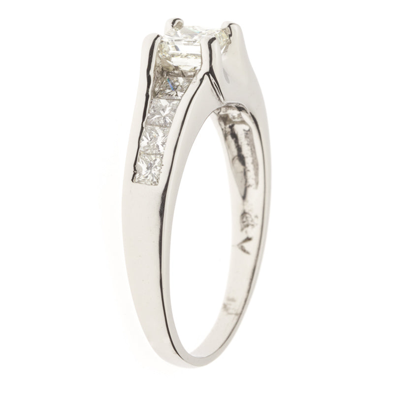 Princess Cut Diamond Engagement Ring Platinum .55 CT