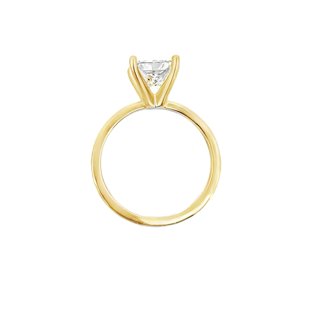 Princess Cut Engagement Ring 14K Yellow Gold 1.50CT