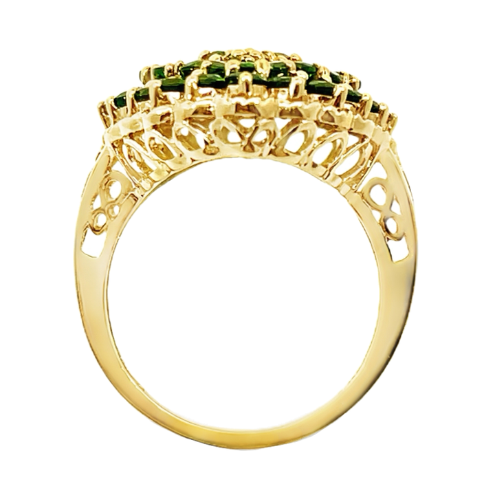 Tsavorite Garnet Pear-Shaped Ring 14K Yellow Gold