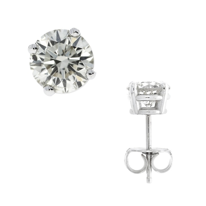 Diamond Studs 14K White Gold 1.57CTW