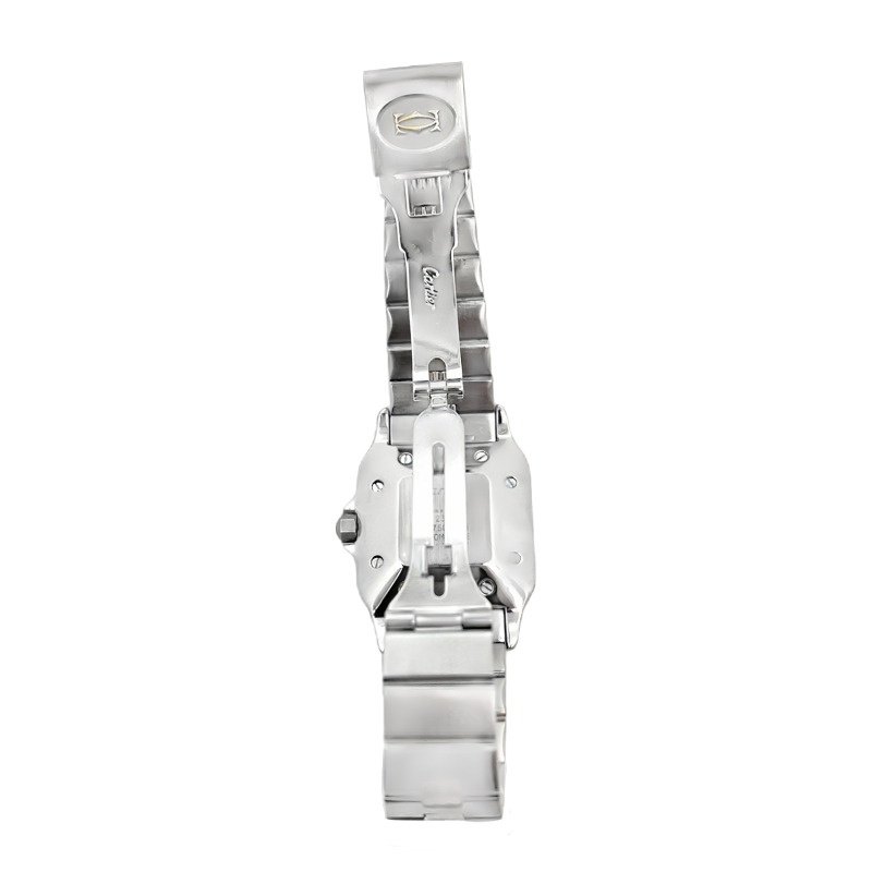 Cartier Santos Carree Godron Watch 18K Yellow & Stainless Steel