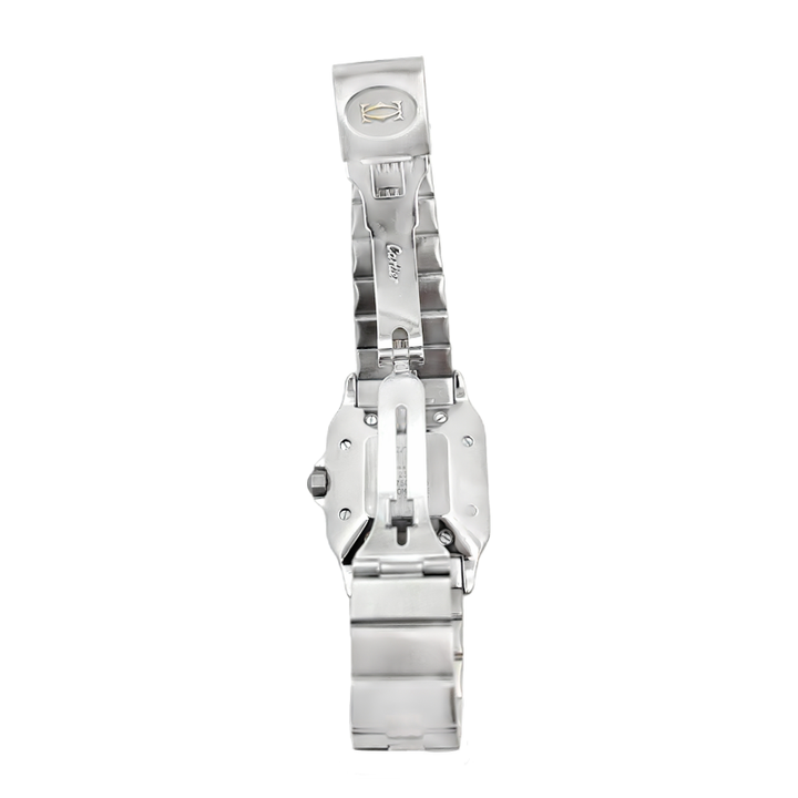 Cartier Santos Carree Godron Watch 18K Yellow & Stainless Steel