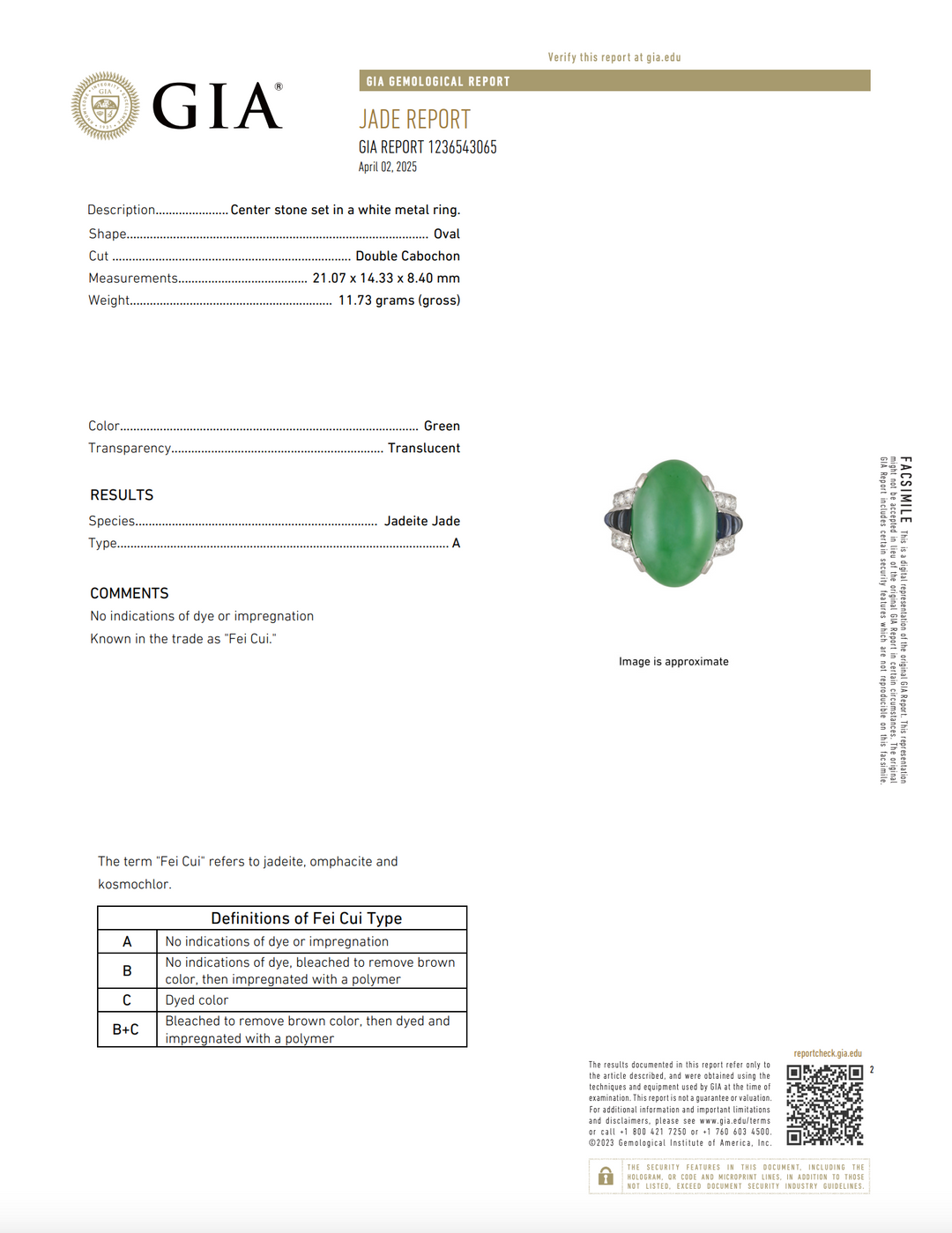 Jadeite Jade Sapphire Diamond Ring Platinum GIA