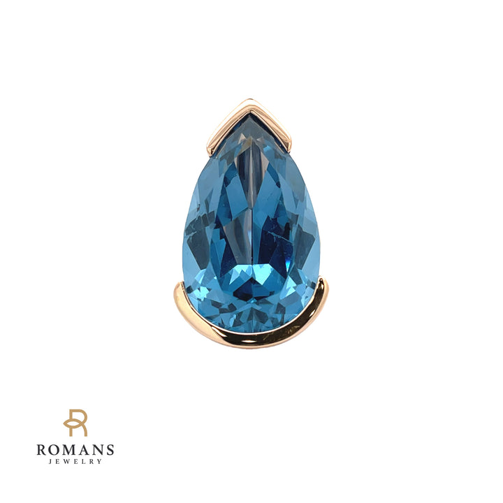 Topaz Pear Shape 14K Rose Gold Ring 42.50 CT