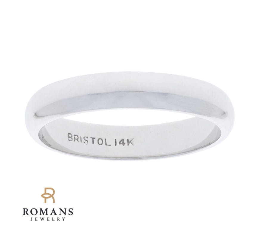 Wedding Band 14K White Gold 3.7MM