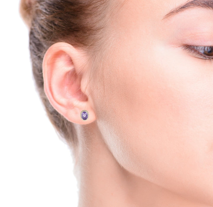 Amethyst Earrings 14K Yellow Gold 2.68CTW