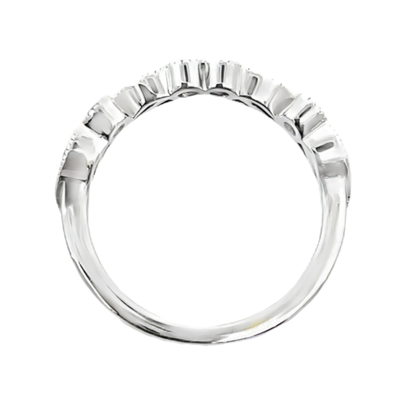 Diamond Nature Inspired Band 14K White Gold .10CTW