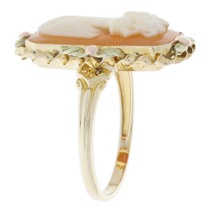 Cameo Rectangular Ring 10K Black Hills Gold