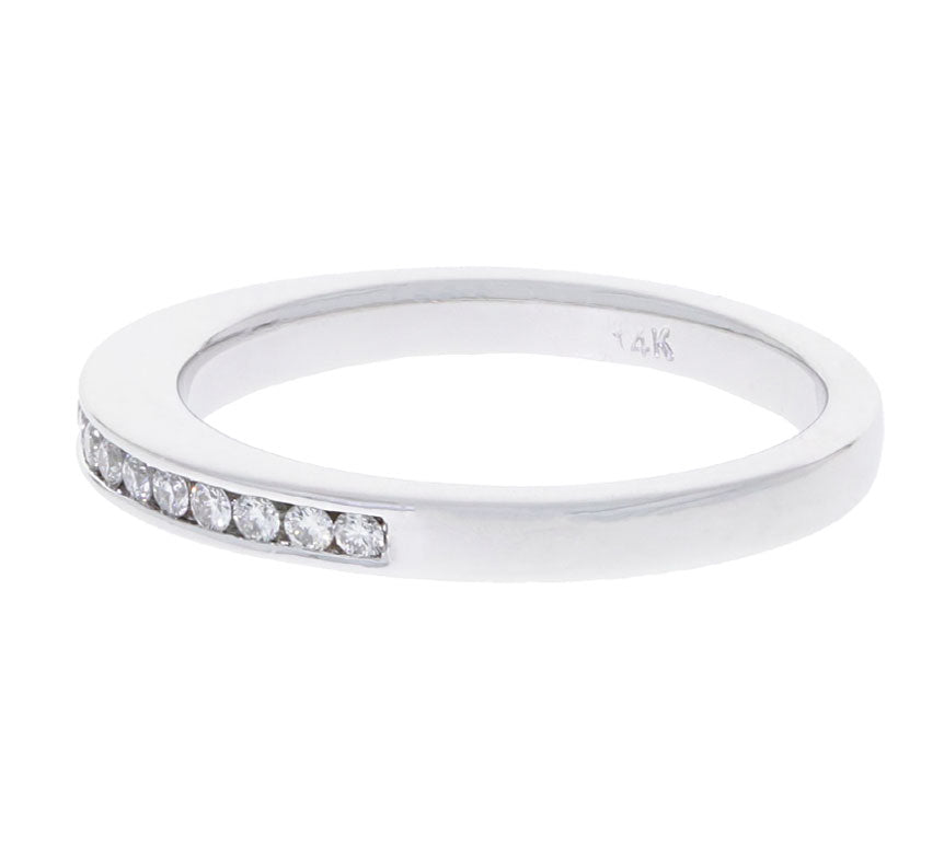 Diamond Channel Band 14K White Gold .24CTW