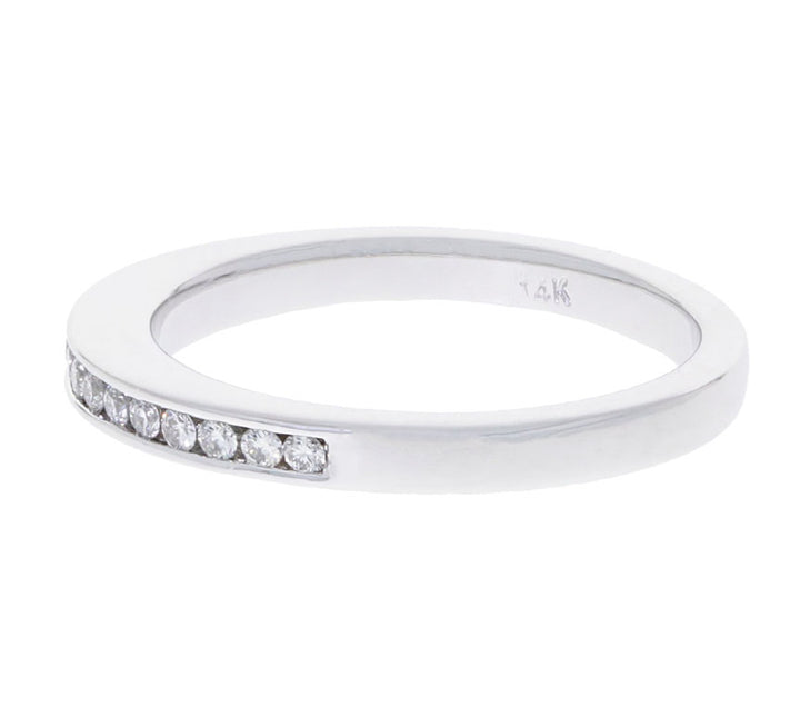 Diamond Channel Band 14K White Gold .24CTW