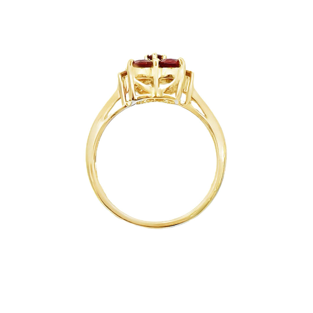 Madeira Citrine Cluster Ring 14K Yellow Gold .80CT