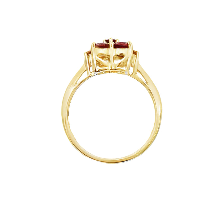 Madeira Citrine Cluster Ring 14K Yellow Gold .80CT