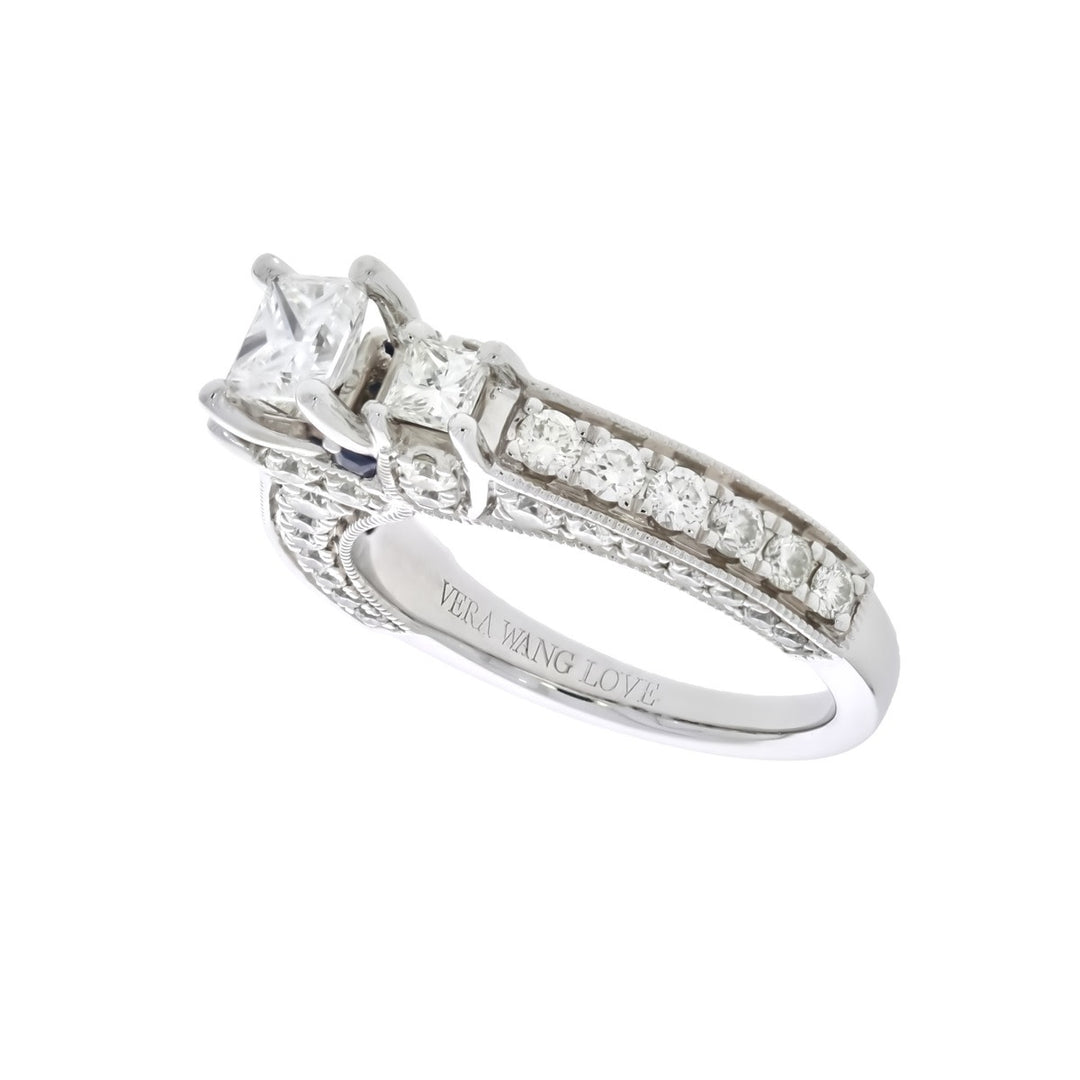 Vera Wang Princess Cut Diamond Engagement Ring 14K White Gold