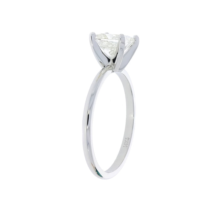 Princess Cut Diamond Solitaire Engagement Ring 14K White Gold 1.22CT GIA