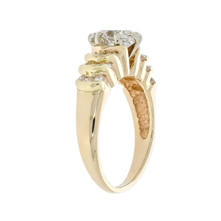 Marquise Diamond Engagement Ring 14K Yellow Gold .70CT