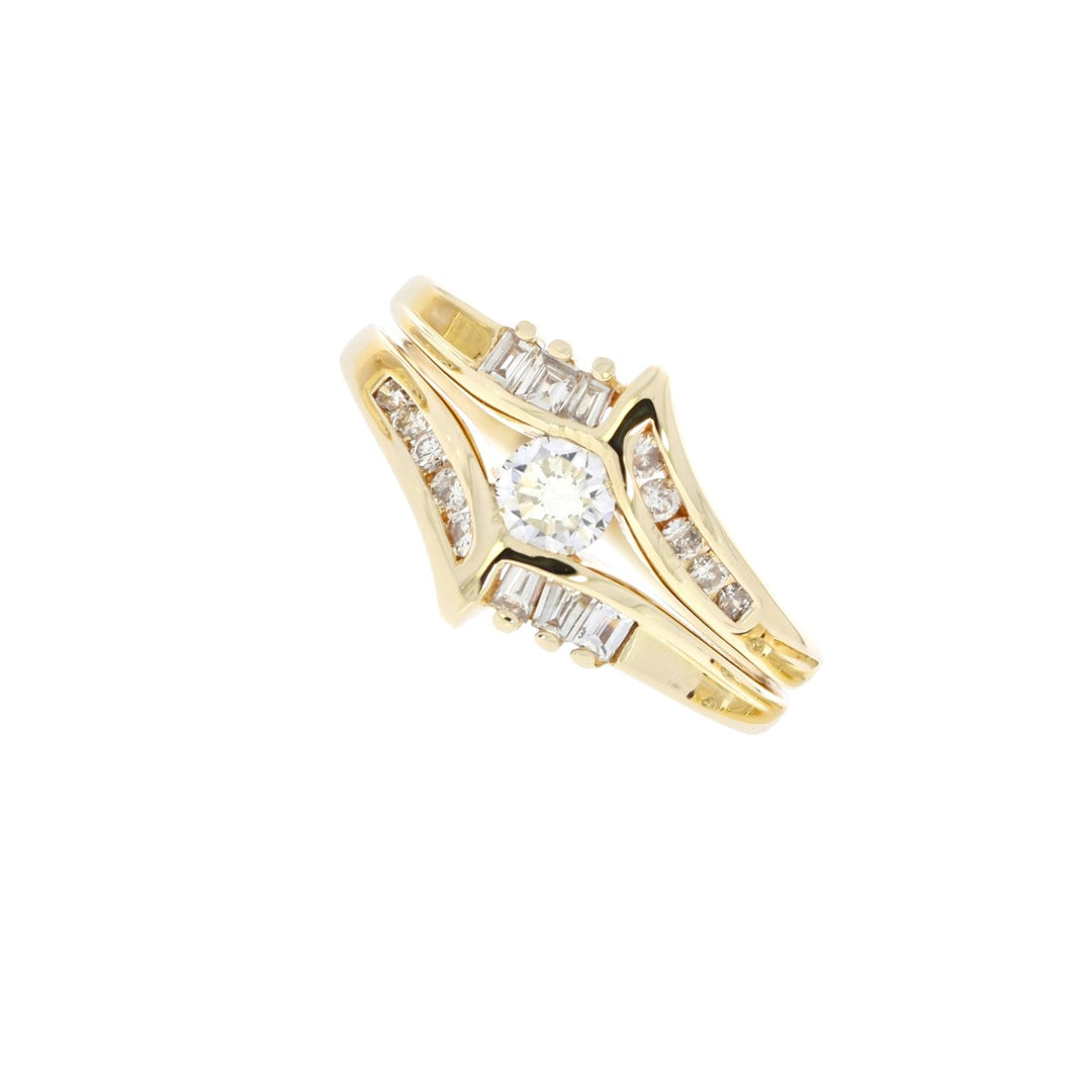 Diamond Wedding Ring 14K Yellow Gold .50 CT
