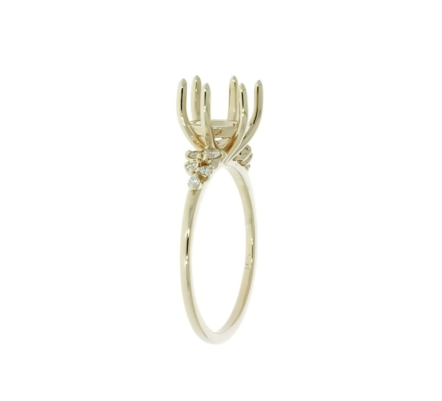 Diamond Engagement Ring Setting 14K Yellow Gold
