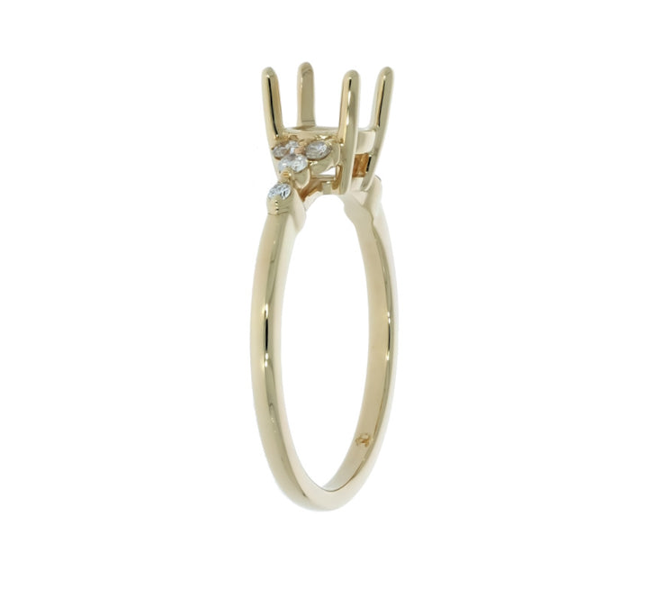 Diamond Engagement Ring Setting 14K Yellow Gold