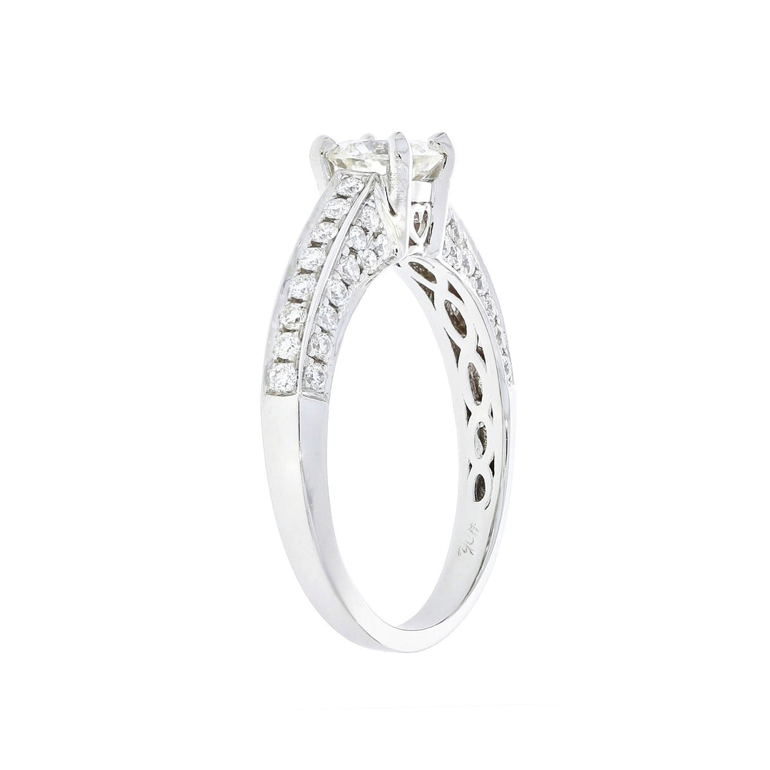 Diamond Engagement Ring 14K White Gold .70 CT