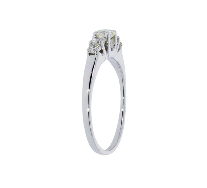 Diamond Five Stone Ring 14K White Gold .58CTW